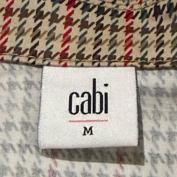 CAbi Houndstooth Sherlock Trench Coat Style# 3734 Sz M Excellent/Near New Sz M - Picture 9 of 12